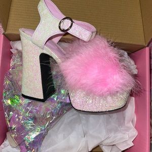 Sugarthrillz Marabou Heels